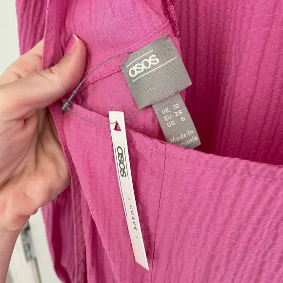 ASOS Pink Midi Dress- Size 6 NWT - Picture 3 of 3